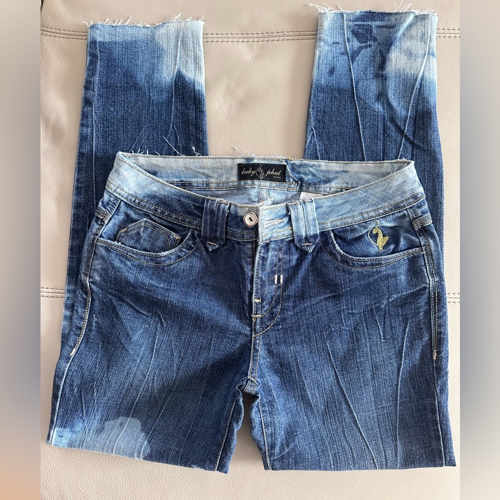 Baby Phat Iconic Distressed Blue Skinny Jeans